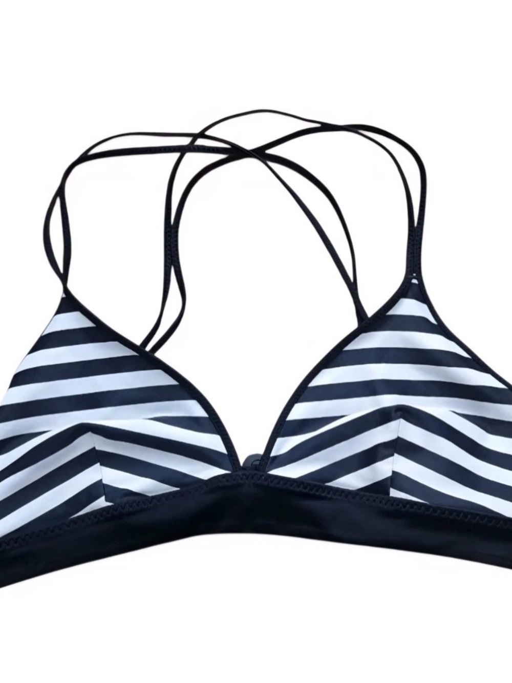 Lululemon Water Surf to Sand Bikini Top Black/White, Size Large, Reversible